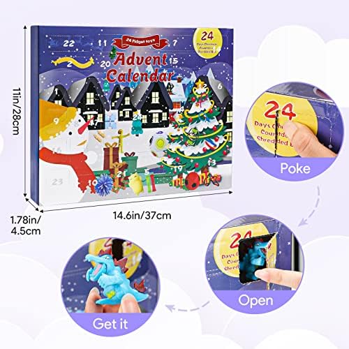 Adventski kalendar za 2022. godinu, fidget igračke za djecu, senzorne igračke, fidget setovi, skočni adventski kalendari, kalendar
