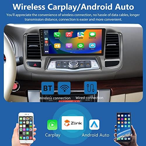 Auto stereo 2G + 32G Android 11 za Nissan Altima 2008 09 10 11 2012 s bežičnim Carplay Android Auto, 9-inčni zaslon osjetljiv na dodir,