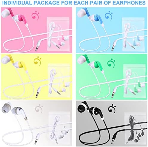 Konohan 60 pakiranja uho u ušnim slušalicama Slušalice U slušalice 6 boja ušne pupoljke skupno sa žicom pojedinačno vrećice za učenike