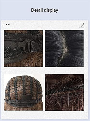 Perika za zamjenu kose, perika sa šiškama, perika za kosu, Ženska duga kosa, zajednička kosa, okruglo lice, postupna boja, kompletan