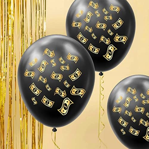 20pcs Novac Dollar Sigrovi Latex Balloons Money Tematska zabava ukrasi Dollar Bill Party Balloons za rođendan Las Vegas Casino Tema