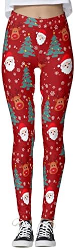 Božićne radne odjeće hlače ženske gaćice odijela jogeri za žene hlače prilagođene mršave gamaše Santa pilates