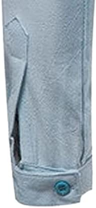 Muške jesenske košulje ležerne muške solidne košulje vrhovi ovratnika namotani gumb dugačak poluvremeni jakna za piling