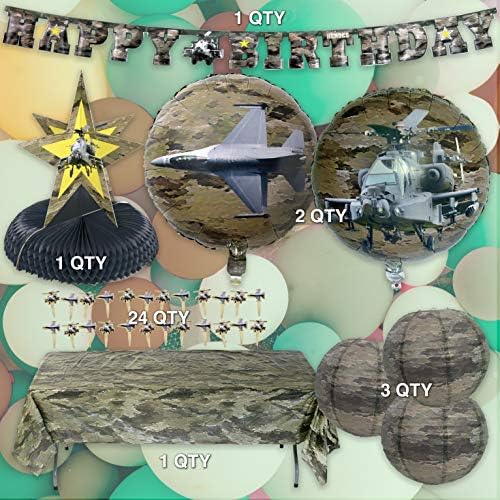 Havercamp Army Camo ukrasi za rođendanske zabave - Kompletna zabava