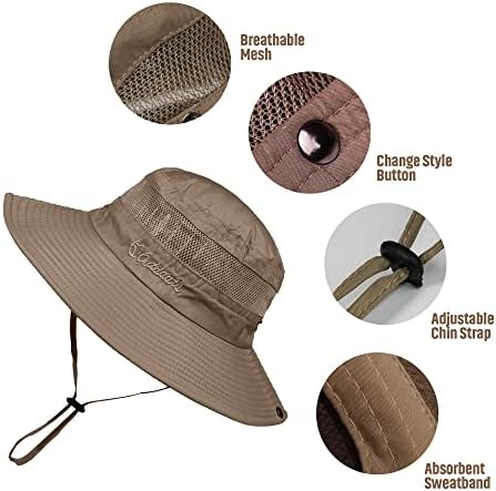 Široki rub ribolovni sunčani šešir za muškarce žene na otvorenom upf 50+ vodootporni prozračni planinarski safari kanta sunčanog šešira