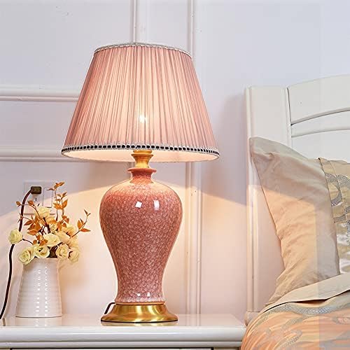 Zhaolei keramička stolna svjetiljka spavaća soba noćna lampica američka stolna svjetiljka vjenčanje ružičasta stolna svjetiljka bakar