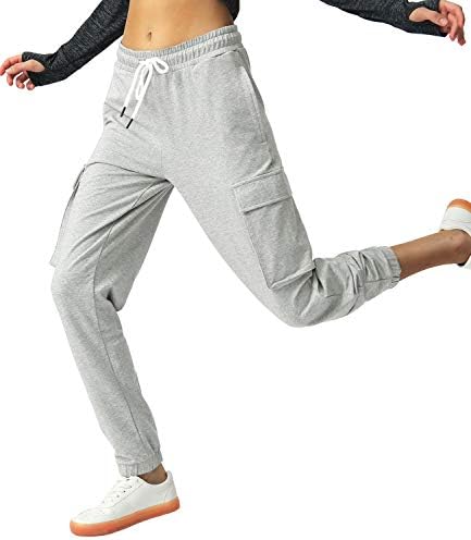SpecialMagic Womens Cargo hlače Tweatpants konusne planinarske hlače joggers elastični struk za izvlačenje hlača s džepovima