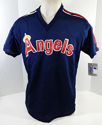 1983-90 Kalifornijski anđeli prazna igra izdana Blue Jersey Batting Practing vježbanja XL 708 - Igra korištena MLB dresova