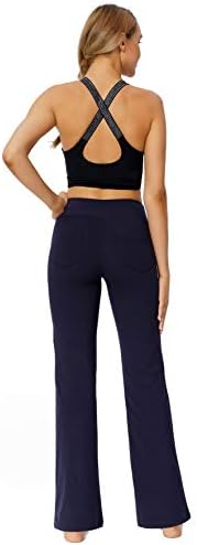 Serhom Bootcut joga hlače s džepovima 29 /31/35 srednji visoki struk trening bootleg flare radne hlače za žene za žene