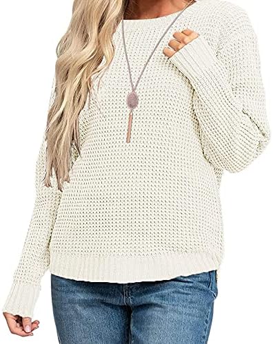 Ženski džemperi okrugli vrat podijeljen bočno hladno hladno proljeće plaže plus veličina košulje dugih rukava tee majice bluza
