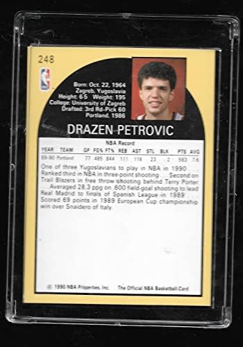 1990-91 Hoops košarka 248 Drazen Petrovic RC Rookie Card Portland Trail Blazers