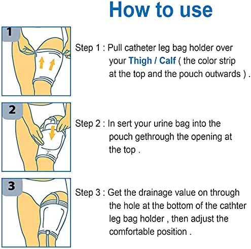 Kateterski držač vrećice za noge, kateterski kateter za urin držač vrećice za nogu - poklopac za odvodnu vrećicu mokraće, Unisex foley