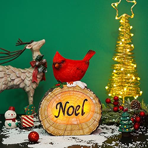 TZSSP Crvena kardinalna figurica, Home Home Crvena kolekcija ptica dekor sa svjetlima božićna kardinalna noela figurica