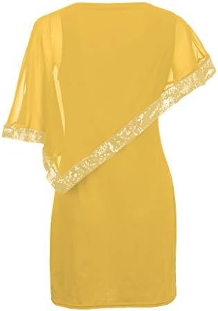 Listha Ljetne haljine za žene 2023 plus size šifon batwing haljina za rukave ležerno hladno rame vjenčanica