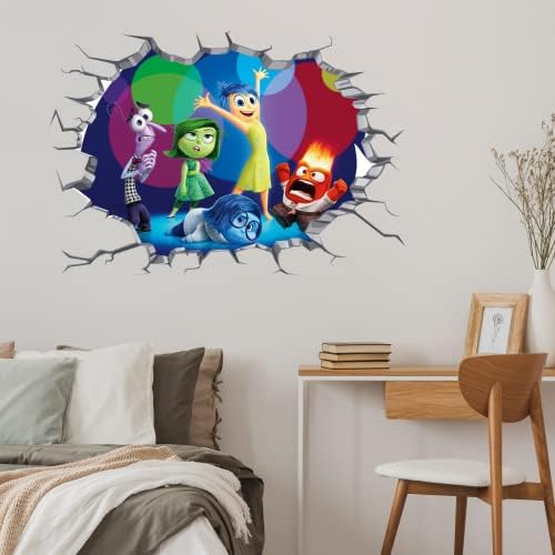 Crtani zidni naljepnice 3d Slatke naljepnice samoljepljive vinil realistične svijetle boje zidni umjetnički dekor za dječju spavaću