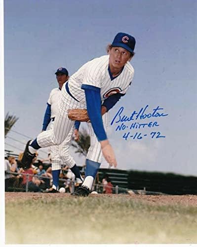 Burt Hooton Chicago Cubs No-Hitter 4-16-72 Akcija potpisana 8x10-Autografirane MLB fotografije