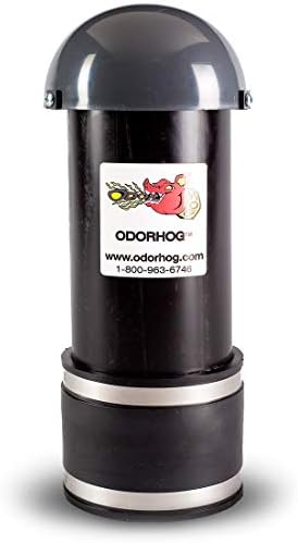 Odorhog stezaljka na filtriranju cijevi za vent Stack 4 , Crni ABS s kapicom gljiva, uklanja probleme s mirisom septike i kanalizacije