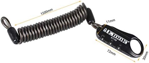 Abaodam prijenosni anti-krađa za zaključavanje proljeća kabel za zaključavanje 3-znamenkasti sigurnosni biciklistički kôd zaključavanje