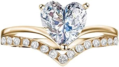 Prstenje u obliku srca od dijamanta i cirkona u obliku srca 46 prstenova