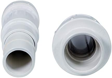 567 9034 srednji linijski ventil za popravak PVC spojnice za teške uvjete rada; proširivi cijevni priključak; 3/4 inča. Bijela plastika