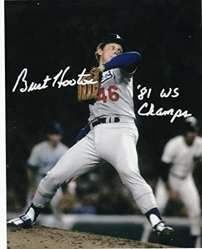 Burt Hooton Los Angeles Dodgers 1981 WS Champs Action potpisan 8x10 - Autografirane MLB fotografije