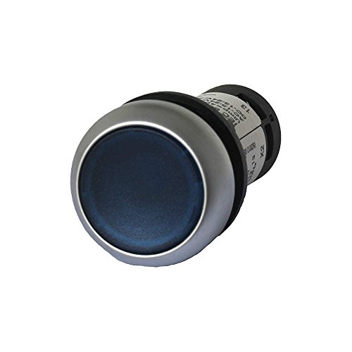 Eaton C22-DRLH-B-K10-120 Switch Switch, osvijetljeni, produženi montirani, održavani rad, plava LED boja, srebrna boja okvira, SPST-NO