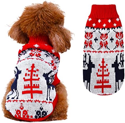 Iokheira Dog džemper božićni pleteni kaputi za male pse mačke za kućne ljubimce meko zgušnjavanje tople štenad majice odjeća za male