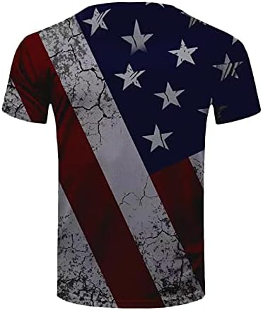 XXBR Dan neovisnosti za muškarce kratkih rukava, muške 4. srpnja američke zastave vrhovi povremenih tiskanih majica majica