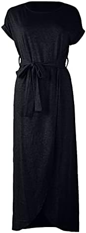 Nokmopo ženske haljine ležerna čvrsta boja s dugim rukavima Slim nepravilna haljina