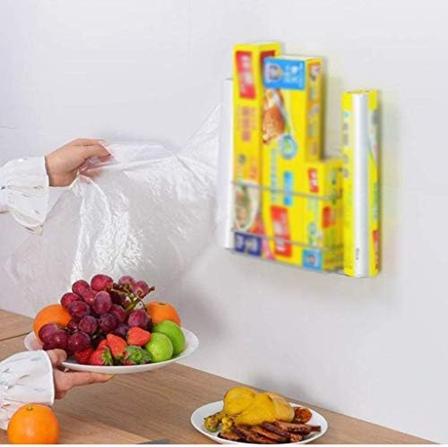 Cujux držač kotrljanja hladnjaka bočni zid viseći bez bušača papir papir za skladištenje stalak za pohranu kuhinja plastični omotač