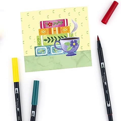 Tombow 56167 Dvostruka oznaka umjetnosti olovke olovke, primarne, 10-pakete, mješavinske, četkice i fini markeri, paket se može razlikovati