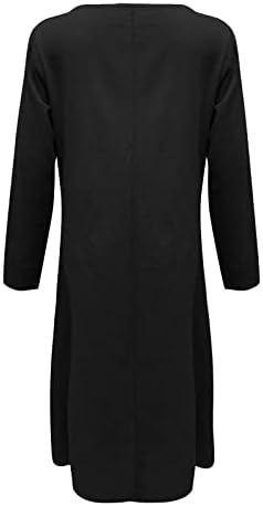 Crna haljina za žene za sprovod, Plus size modna haljina od tunike,ženska proljetna Školska haljina s dugim rukavima u obliku slova