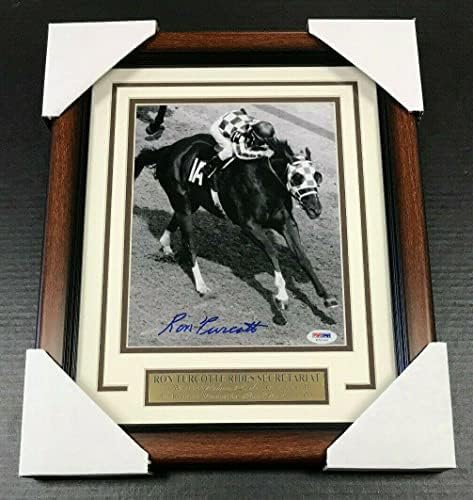 1 Tajništvo Ron Turcotte uokviren autogramiranim 8x10 fotografija Triple Crown PSA CoA - Autografirani konjski utrka