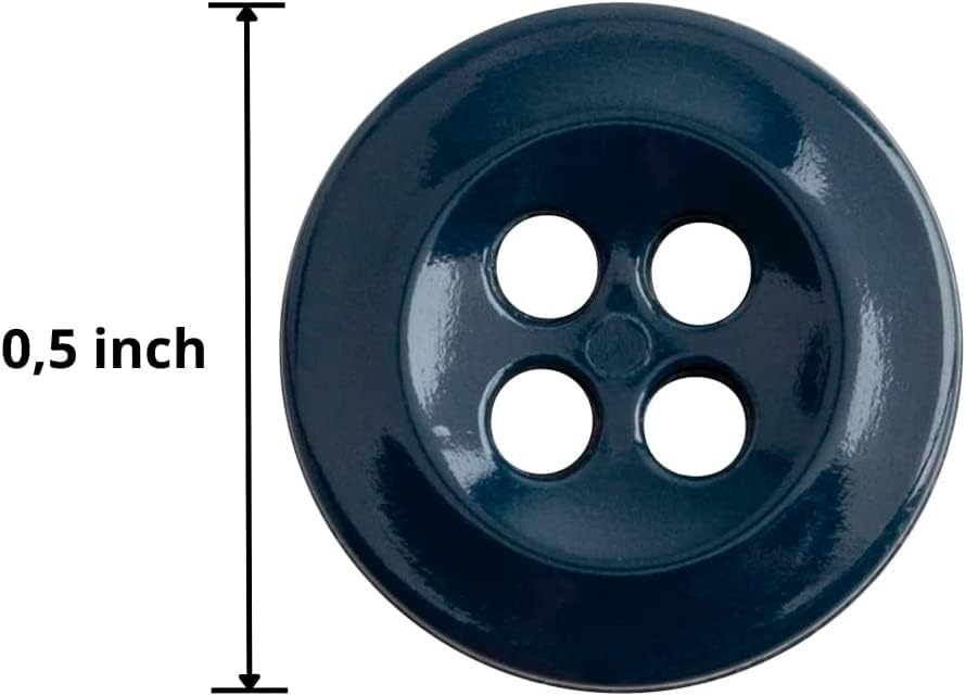 Srednje plave gumbe 20L gumb 4 rupa za šivanje 13 mm okrugli gumb 0,5 inčni plastični gumbi za zanatske teške gumbe košulja gumba bluza