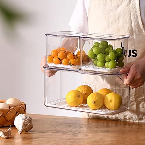 Kutija za pohranu hladnjaka, kutija za pohranu svježeg voća i povrća od 3 kom, prozirna kuhinjska kutija za pohranu hrane