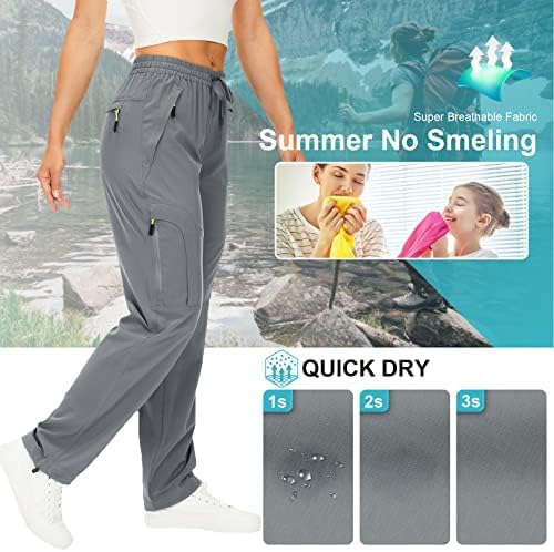 Ženske planinarske hlače Brzo osušite UPF 50 putničke golf hlače Lagano kampiranje Radne kampiranje Teretne hlače Džepove s patentnim