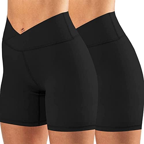 Ženske biciklističke joge kratke hlače crossover ljeto 5 Inseam Atletic Work s visokim strukom kratke hlače