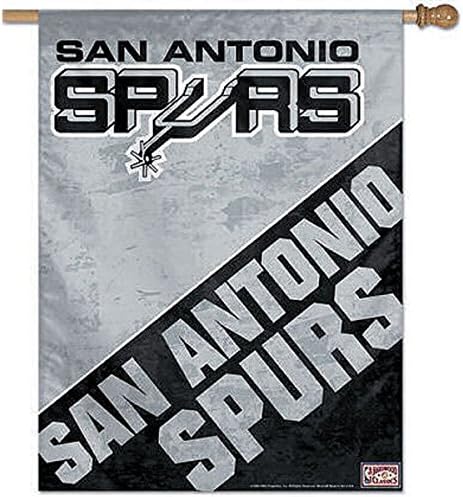 NBA San Antonio Spurs 27-by-37-inčna okomita klasika za zastavu-Hardwood