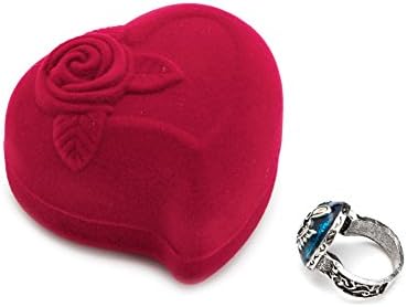 Dnevnički komad krpe kutije s krpama, breskva srca ruža jednostruka i dvostruki nakitni prstenovi skladištenje