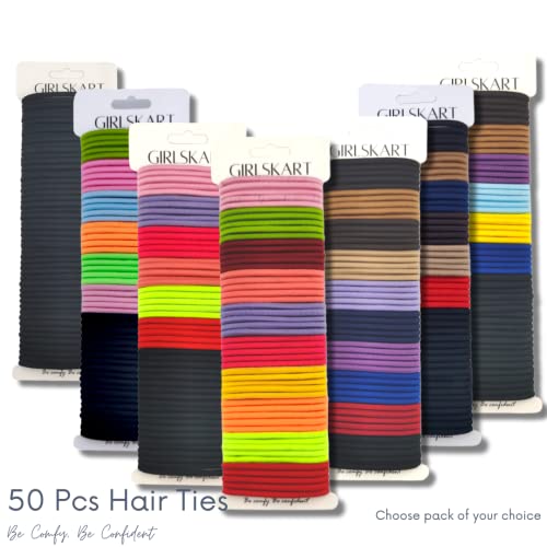 Pakiranje od 50 komada kravata za kosu za žene, malu djecu, muškarce, pogodno za tanku, gustu, kovrčavu, ravnu, tešku kosu, elastičnu