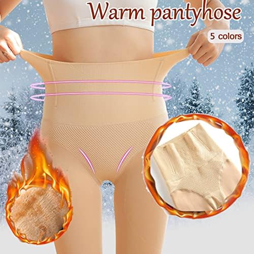 ZDDO zimske ženske stremene pantrup pantyhose fleece obložene, tople toplinske gamaše s visokim strukom lažne prozirne debele tajice