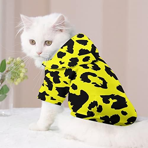 Žuta leopard mačka jednodijelna košulja trendi psa kostim s dodacima za kućne ljubimce
