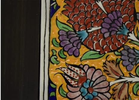 Uokvirena keramička oslikana pločica, umjetnički okvir za keramičke pločice od 8 do 8, okvir za keramičke pločice sa slikom