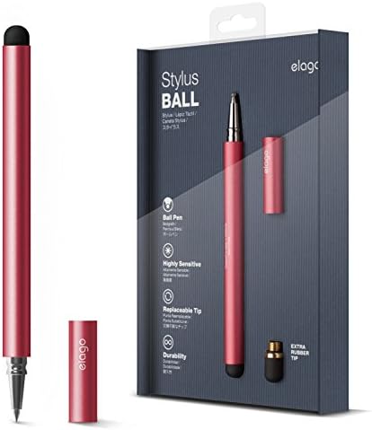 Elago® Stylus [Ball] [Red Pink] - [Premium aluminij] [BallPoint Pen] [Zamjenjivi dodatni savjet] - za iPad, iPad Pro, iPad Mini i iPhone