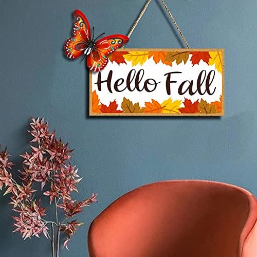 Pozdrav jesen znak zidni dekor 14 jesenska žetva zahvalnika javorovog lista na znak rustikalni viseći ukrasi u kući umjetnosti za prednji