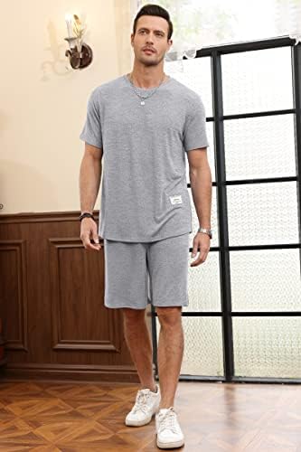Lexiart muški casual 2-komadni odjeća-atletski trening trening ljetni kratki trening za sportsku odjeću set