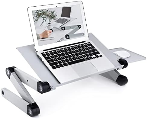 Lhllhl podesivi aluminijski laptop stol stol odzračen ergonomski tv krevet u krugu stol radna radna mjesta s kućnog ureda riser kauč