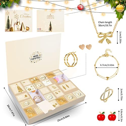Adventski kalendar za žene adventski kalendar za Božić 2022 modna narukvica ogrlica prstenje naušnice odbrojavanje 24 dana do praznika