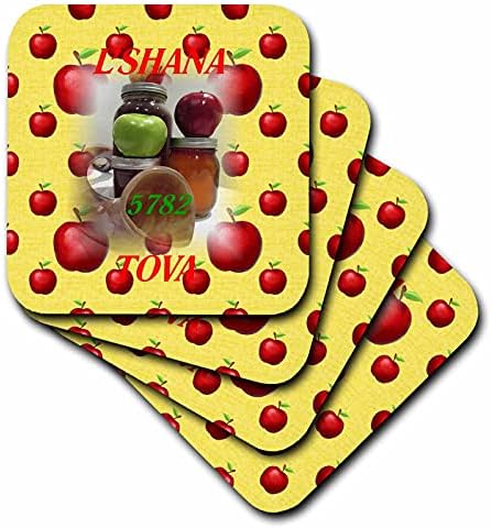Trodimenzionalna slika staklenki s medom koje stoje u redovima na jabukama od jabuka s držačima za datulje