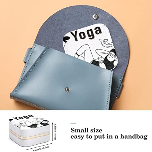 Rodailycay Yoga Girl Box za nakit za žene djevojke ， prijenosni mini nakit organizator kućišta za putovanja ， pu kožni držač za skladištenje